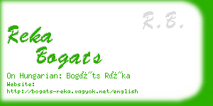 reka bogats business card